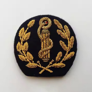 Insignias de Hilo Metálico Bordadas de Moda de Calidad Premium, Parches de Hilo Metálico Bordados a Mano Personalizados de Primera Calidad, Insignias de Moda de Hilo Metálico - Product Image 1
