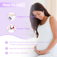 Perles de gel périnéales personnalisées Pack de froid réutilisable Packs de froid post-partum instantanés pour le soulagement de la douleur Pack de froid périnée