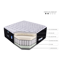 Matelas hybride en mousse de latex haute densité pour chambre à coucher, avec gel rafraîchissant et ressorts ensachés, livré en boîte