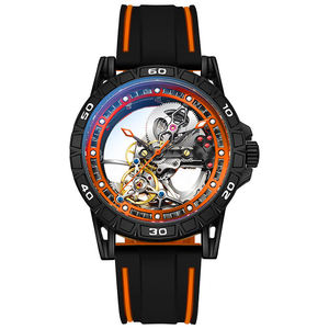 Factory Stock Waterproof Luminous Fashion <b>Men's</b> Rubber <b>Watch</b> Fully Automatic Hollow Out Mechanical <b>Watches</b> - Product Image 1