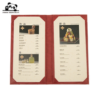 Couverture de menu de restaurant en cuir PU écologique personnalisée avec logo, grande taille, style couverture de livre, format A4/A5, pour bars