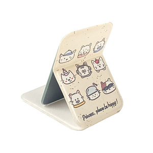 Nouveau miroir pliant en forme de tulipe de petite taille pour femmes, miroir de maquillage sur pied pour bureau, miroir pliant portable pour les cœurs des filles - Product Image 5