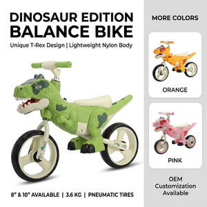 Nueva Bicicleta de Equilibrio para Niños con Diseño de Dinosaurio, Bicicleta de Equilibrio de Alta Calidad con Diseño de Dinosaurio, Bicicleta de Dos Ruedas para Niños de 2 a 6 Años - Product Image 2