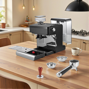 Cafetera Espresso Semiautomática Profesional con Molinillo, Programable, Carcasa de Plástico, 20 Bares de Presión, 1350W - Product Image 5