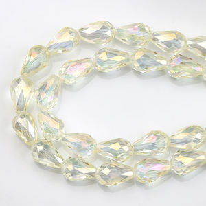 Zhubi 3x5mm 4x6mm Waterdrop Glass Beads đối với trang sức làm mạ màu pha lê thả hạt cho mặt dây chuyền vòng cổ trang trí - Product Image 3