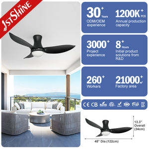 1stshine Ventilateur de plafond 110v/220v Silencieux Plafonds Bas Fonctionnement facile Ventilateur de plafond encastré avec lumière LED - Product Image 3