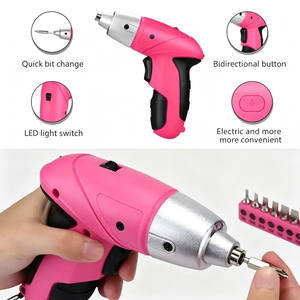 104 <b>Pc</b> 4V Electric Drill Tool Kit Lithium Battery Hard <b>Case</b> Home Maintenance - Product Image 4