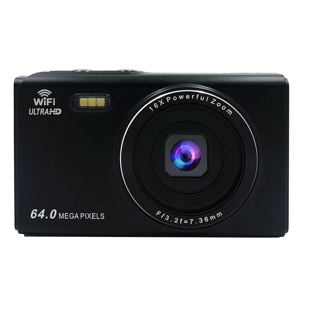 Compact FHD Kids Digital Cameras 16X Digital Zoom 4K 64MP Shoot Mini Camera for Kids Teens Beginners Photography