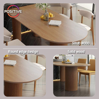 Oval Rechteckiger Minimalismus Leichter Luxus Massivholz Kleiner Haushalt Wohnzimmer Esstisch YP-T10