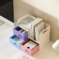 Support de Rangement Multifonctionnel en Plastique pour Bureau, Porte-Stylo Romantique Parisien, Support de Livre, Organisateur de Papeterie pour Dortoir Étudiant et Bureau