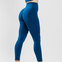 Grosir Sisi Jacquard Legging Mulus Wanita Gym Kebugaran Elastis Celana Yoga Pinggang Tinggi Activewear Keringat Bukti Legging Ketat