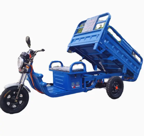 Tricycle électrique 60v avec support spécial de grande taille à corps ouvert pour le transport de marchandises