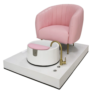 Sillón de Pedicura de Lujo Rosa sin Tuberías para Salón de Belleza Zxm, Mueble Popular para Spa de Pies con Masaje Relajante (sin tazón) - Product Image 1