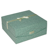 Boîte de papier de stratification brillante de luxe personnalisée avec charnière Design Revêtement UV de qualité supérieure pour bijoux bagues montres Solution cadeau