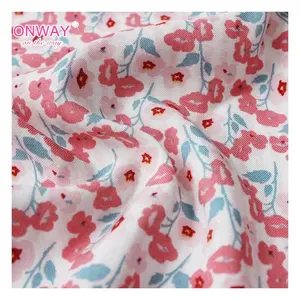 Wholesale Custom Fancy Pattern Sustainable Tear Resistant 120gsm Textiles Challis Printed Rayon Fabric Digital For Dress