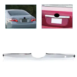 Araba ABS krom bagaj kapağı bagaj Hatch Trim çerçeve kapak dekorasyon Toyota Camry 2006 -2011 için Trim kuyruk tampon şeritler Sticker kapak