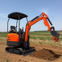 Mini-excavatrice compacte de fabrication chinoise, excavatrice sur chenilles diesel de 1,6 tonne, 2,2 tonnes, 3 tonnes