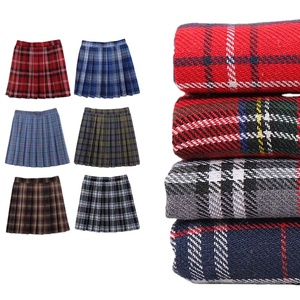 ชุดเครื่องแบบนักเรียนลายสก๊อตคลาสสิกผ้า100% ผ้าฝ้ายออร์แกนิคผ้าสักหลาดย้อมสีทอ - Product Image 1