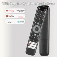 RC833 GUB1 pour remplacement de la télécommande vocale TCL QLED Smart TV avec boutons YouTube NETFLIX PrimeVideo 65C845