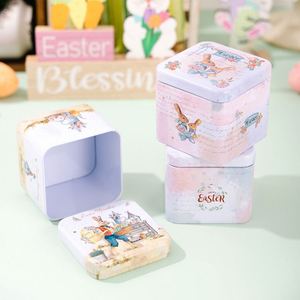 <b>Easter</b> Egg Rabbit Metal Wrought Irostorage Candy and Cookie <b>Gift</b> Packaging Empty Tiorganizer <b>Box</b> - Product Image 3