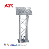 Pupitre incurvé d'usine, pupitre rectangulaire en aluminium, structure de podium, structure de présentation pour événements et spectacles
