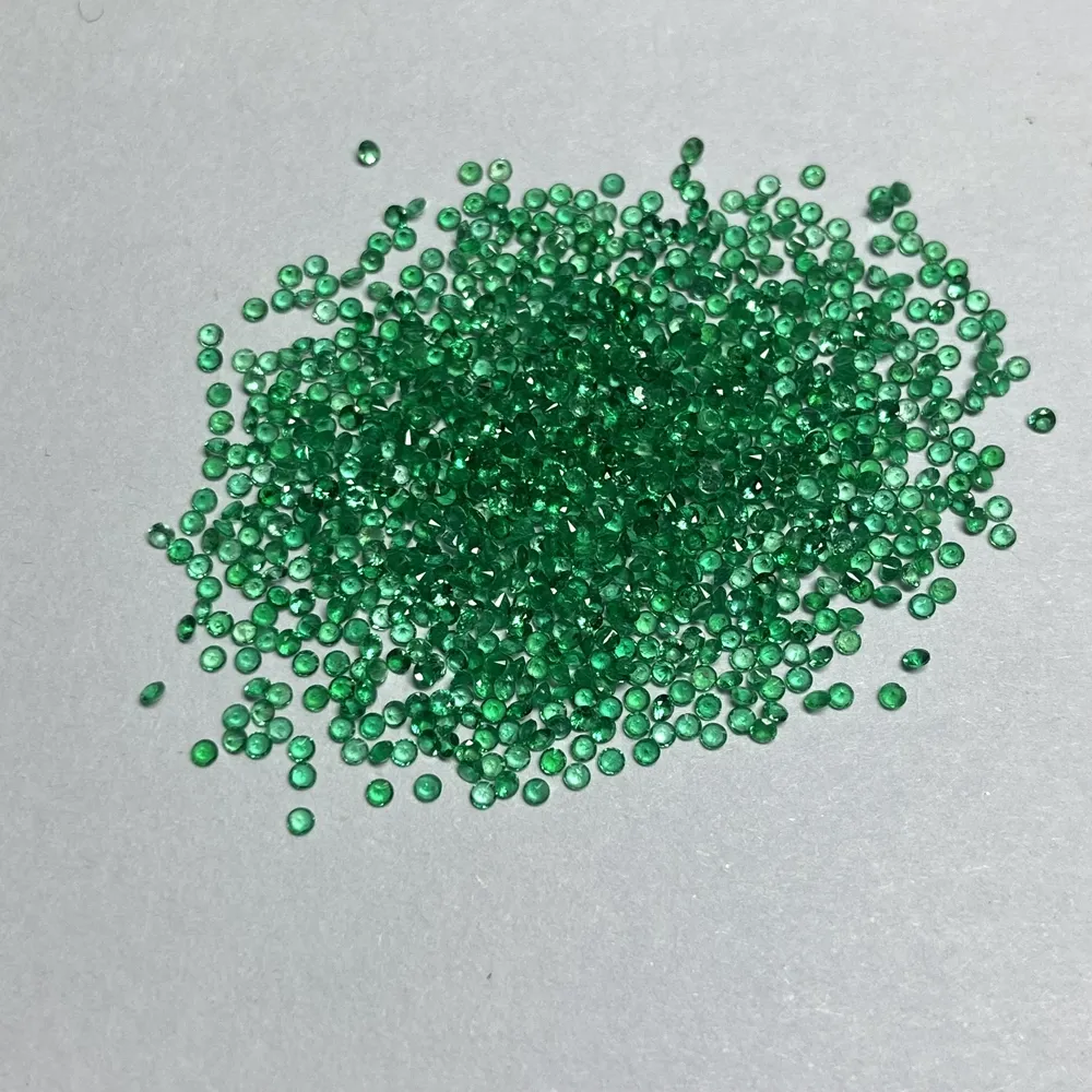 HQ 보석 품질 0.8-2mm 느슨한 보석 원래 파키스탄 100% 천연 녹색 에메랄드 가격 캐럿 당