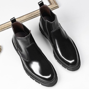 Chaussures de luxe formelles en cuir véritable pour hommes, fabriquées à la main en cuir de vachette de qualité supérieure, décontractées, imperméables, pour l'automne - Product Image 2