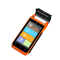 Android genggam layar sentuh POS, mesin POS kartu kredit semua dalam satu dengan pemindai kode batang printer termal
