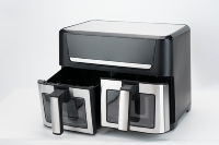 Nouvelle Friteuse à Air Double Panier 12L (6L+6L) Tactile Numérique Intelligente avec Écran Couleur, Grande Capacité et Sans Huile