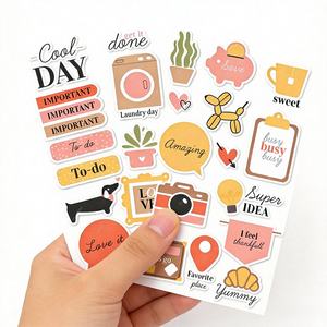 Feuilles d'autocollants personnalisés adhésifs pour agenda, imprimables, décoratifs, pour onglets hebdomadaires et mensuels, planification étude et <span class=keywords><strong>travail</strong></span> - Product Image 1