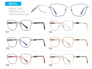 <span class=keywords><strong>Gafas</strong></span> Ópticas Modelo 3189 TR90 con Montura Completa <span class=keywords><strong>de</strong></span> Metal y Bisagras <span class=keywords><strong>de</strong></span> Resorte, Protección UV y Anti-Luz Azul, Diseño Ojo <span class=keywords><strong>de</strong></span> Gato para Mujer - Product Image 4