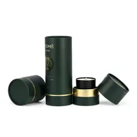 Emballage de parfum cosmétique artisanal écologique personnalisé, boîte en tube de papier recyclable avec gaufrage et laminage UV/brillant