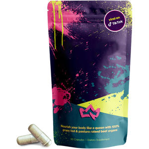 OEM Female Beef Organ Powder Capsule Superfood Supplement para <span class=keywords><strong>Hormone</strong></span> Balance Immune Support Energy Herbal Supplements das Mulheres - Product Image 4