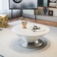 Table basse en métal et dalle de roche, style artistique, pour salon, sensation de luxe léger, haut de gamme, pour petits espaces, créative, moderne, minimaliste