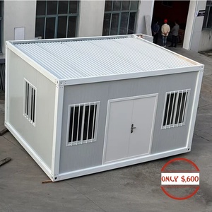 Casa Contenedor Modular Desmontable <span class=keywords><strong>de</strong></span> Paquete Plano con Estructura <span class=keywords><strong>de</strong></span> Acero Duradera, Venta al Por Mayor, 10 y 20 Pies - Product Image 1