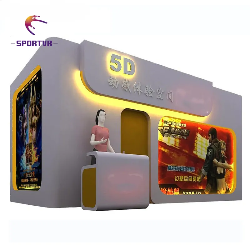 SportVR تعليم العلوم فيلم شاشة كبيرة نظارات ثلاثية الأبعاد منصة ديناميكية الواقع الافتراضي 5D 7D 6Seats