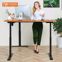 Bureau assis-debout à moteur unique haute stabilité avec contrôleur de mémoire - Table assis-debout à faible bruit (<50 dB)