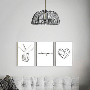 Bắc Âu tối giản vài bức tường nghệ thuật 'tôi cho tình yêu bạn' hình ảnh in vải sơn trang trí nội thất Poster - Product Image 4