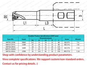 Herramienta de Fresado de Roscas IR/<span class=keywords><strong>ER</strong></span>, Herramienta de Fresado de Roscas Simples o Dobles, Herramienta de Fresado de Roscas con Refrigerante para Orificios Profundos SMT CNC - Product Image 6