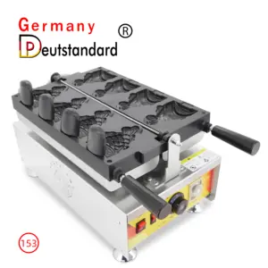 Máquina para hacer waffles taiyaki, 220V/110V, boca abierta, comercial, para hacer waffles con CE