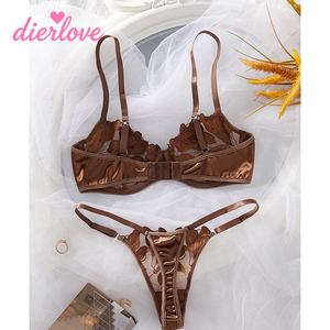 Dierlove 2026 Nuovo Set Intimo Donna Sexy con Ricamo in Pizzo Colorato, Traspirante in Rete, Certificato OEKOTEX - Product Image 3