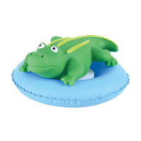Nouveau design coloré enfant en bas âge jouets en caoutchouc Animal jaune bébé salle de bain canard piscine flottant anneau de natation jouets de bain