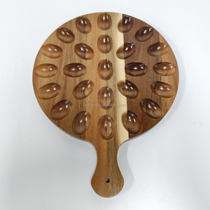 Piring telur deviled kayu, piring telur deviled charcuterie acacacia - Product Image 3