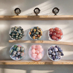 Juego de Piedras de Cristal Natural Pulido, 9 Recipientes con Colección de Gemas para Decoración del Hogar - Product Image 3