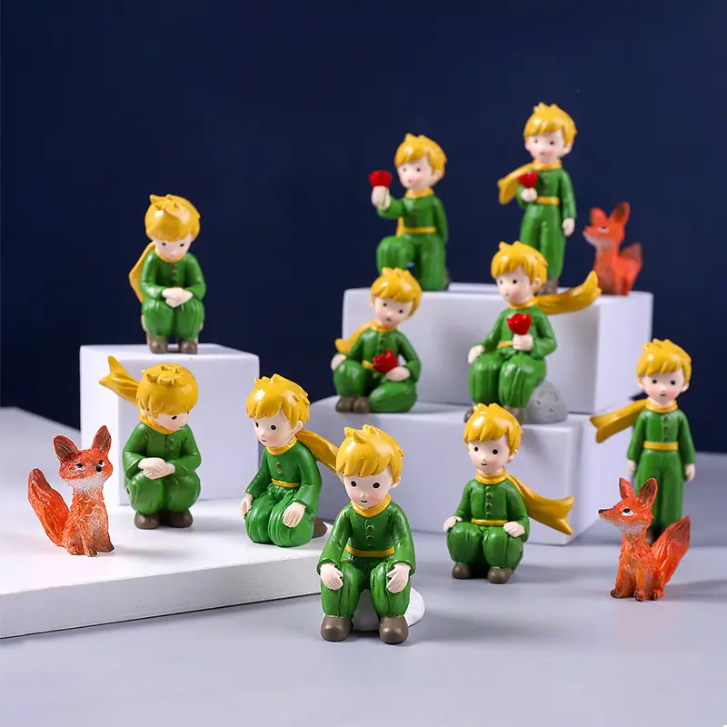 Anime principe volpe ornamento Mini resina figurine decorazione per la casa accessori torta decorazione