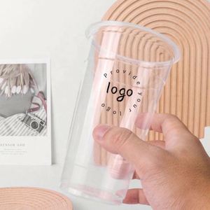 Nouvelles tasses transparentes jetables de 90 mm, écologiques, imprimées, pour bubble tea, café, en plastique PP. - Product Image 3