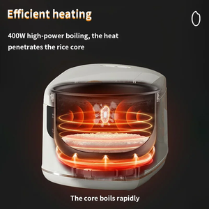 Olla <span class=keywords><strong>Arrocera</strong></span> Eléctrica Multifuncional 110V 220V, Olla Antiadherente, para 1-3 Personas, Mini Cocina Eléctrica, Olla <span class=keywords><strong>Arrocera</strong></span> Inteligente con Vaporera, 2L - Product Image 2