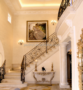 Sang trọng bên ngoài rèn sắt lan can ưa thích ban công lan can thiết kế sắt cầu thang lan can thép lan can & tay vịn - Product Image 5