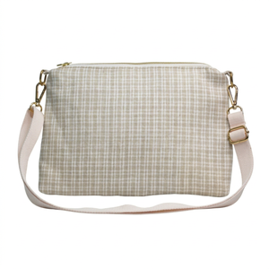 Bolso Bandolera de Lino Ecológico, Unisex, Moderno, Cómodo, Duradero, con Cierre de Cremallera, Correa Ajustable, Cadena Personalizada - Product Image 1