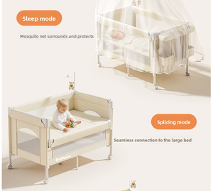 Cuna Plegable Multifuncional Portátil para Bebés con Función de Balanceo, Plegado y Unión con un Solo Clic, para Recién Nacidos de 0 a 36 Meses, Uso Doméstico - Product Image 6